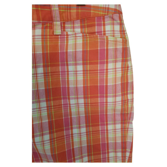 Land's End Women's Shorts White Red Plaid Size 16, Inseam 8 in, Length 18.5 in - Picture 6 of 8